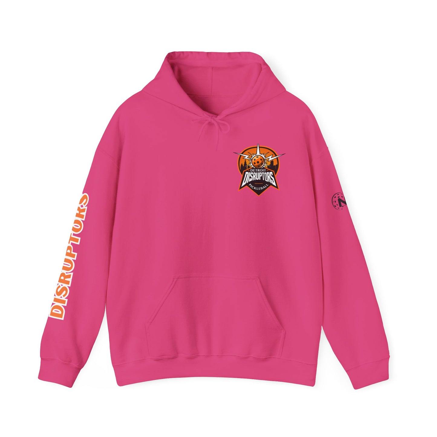 Detroit Disruptors Unisex Hoodie - Customize Sleeve or Back w/ Name - 50% cotton/poly (add in instructions)