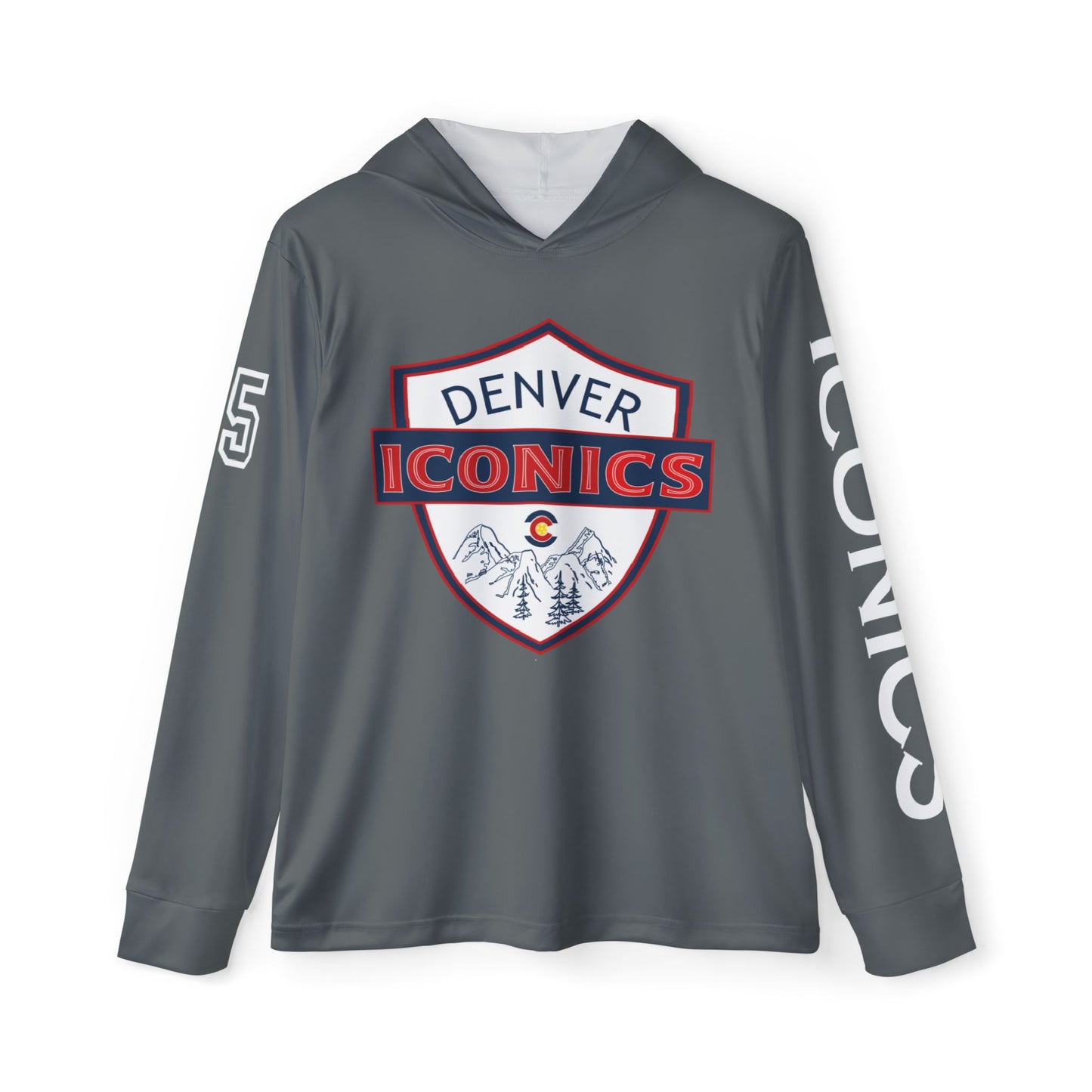 Denver Iconics Sports Warmup Hoodie - SPF 50 - Customize any side - 10 colors available