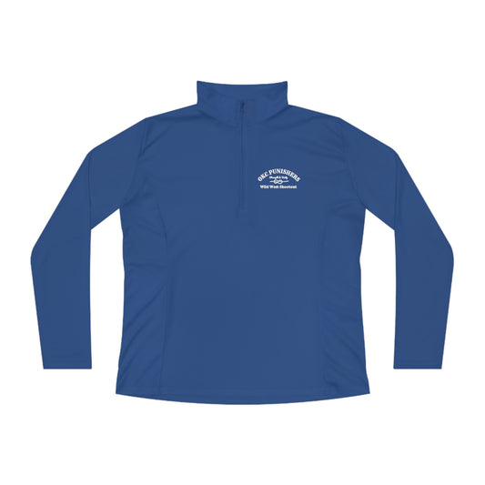 OKC Punishers Wild West Shoot Out - Moisture Wicking, Ladies Quarter-Zip Pullover (can be one sided design too)