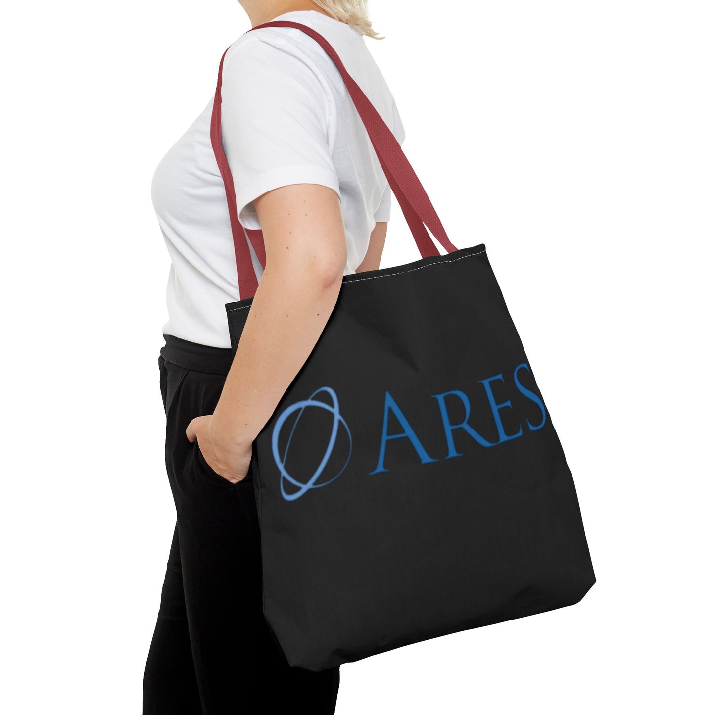 Ares Logo Tote Bag - Stylish Black Carryall for Everyday Use