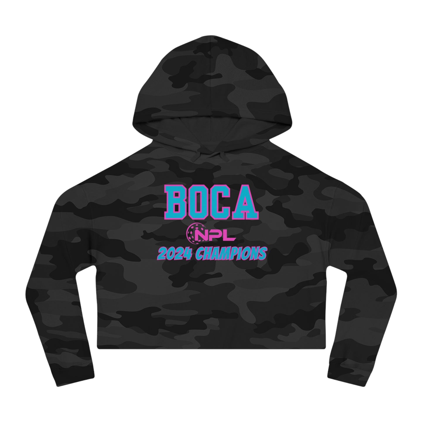 BOCA NPL ‘24 -NO BACK -Champion’s Women’s Cropped Hoodie 80% cotton