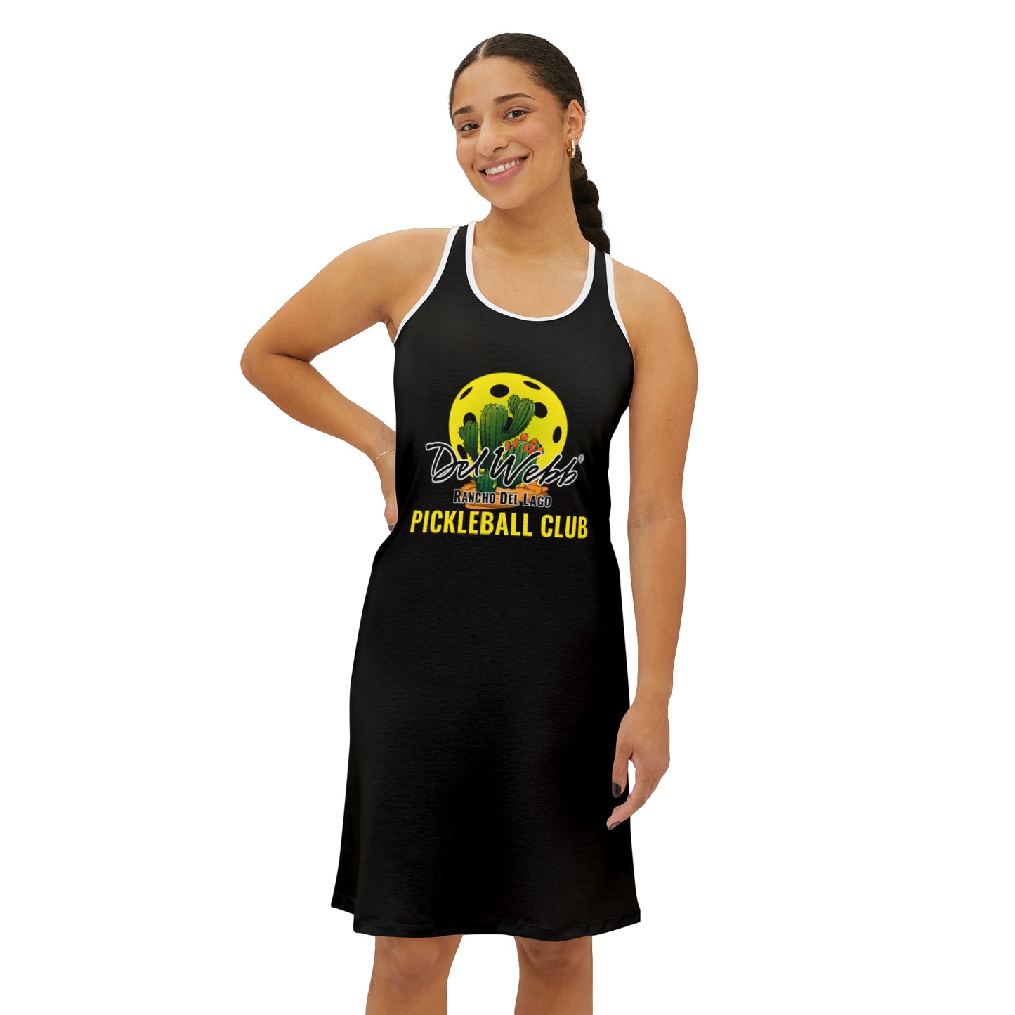 Del Webb Pickleball - Women's Racerback Dress customize back