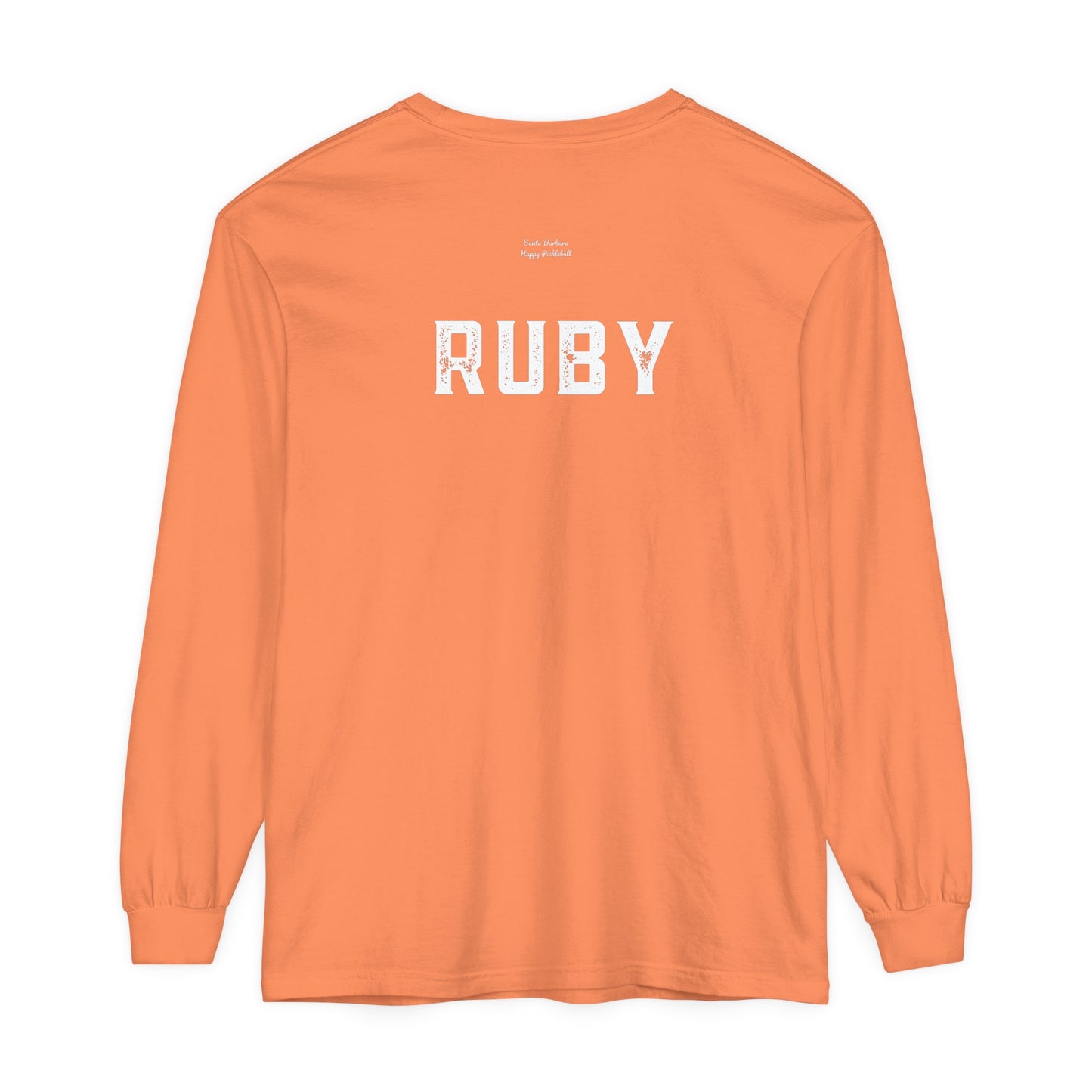 Pickleball Pro - Ruby - Unisex Garment-dyed Long Sleeve T-Shirt