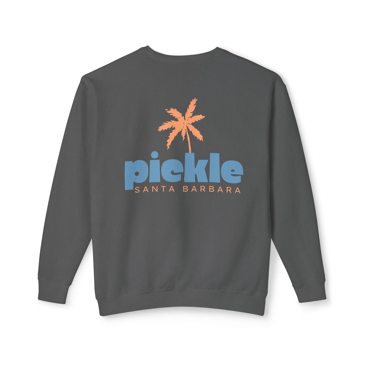 PICKLE Palm Tree (Blue Green) - Santa Barbara (or your city) Lightweight Crew - Garment Dyed