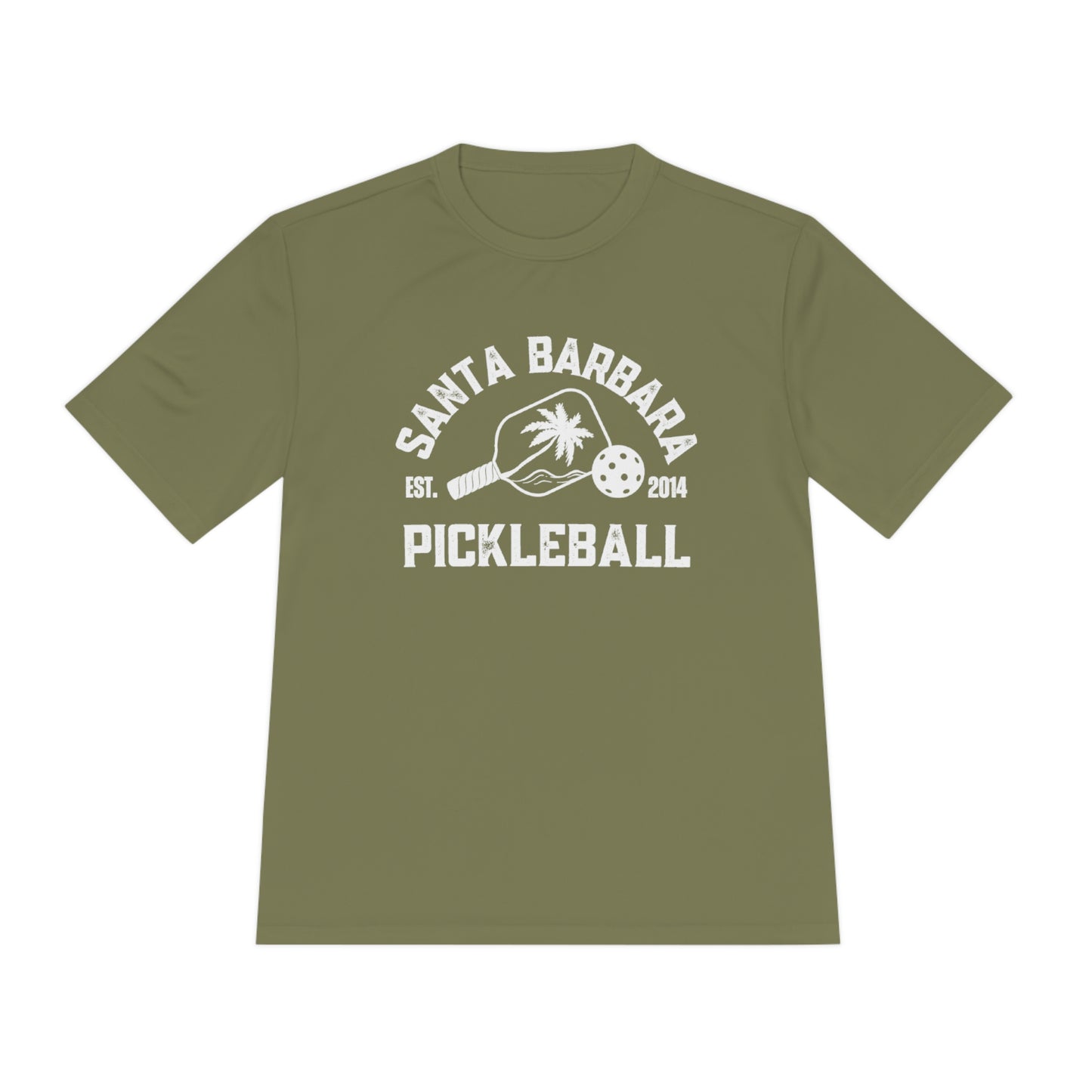 Santa Barbara Pickleball Unisex Moisture Wicking Tee - customize back free