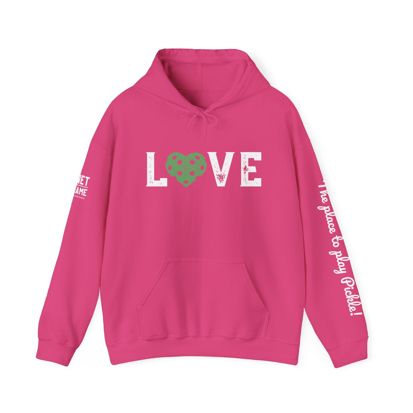 Net Game Pickle - LOVE Hoodie. No name on sleeve version