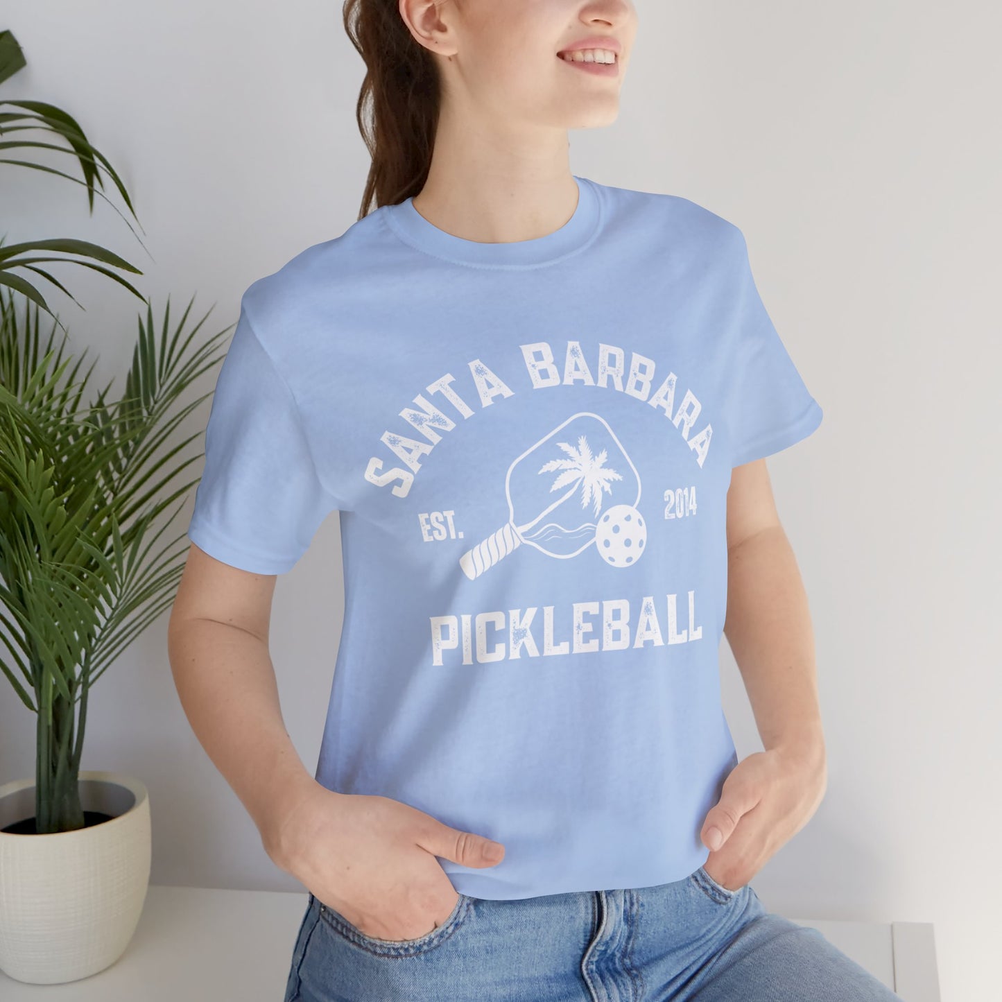 Santa Barbara Pickleball original - 2 day - Unisex 100% airline cotton Jersey Short Sleeve Tee