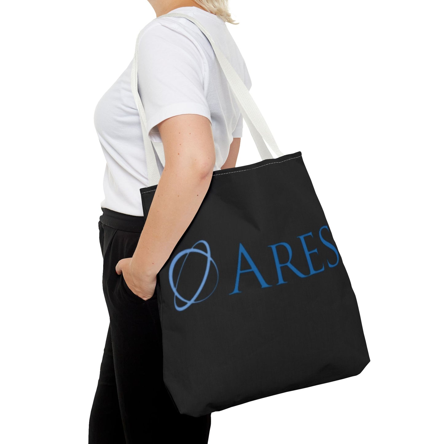 Ares Logo Tote Bag - Stylish Black Carryall for Everyday Use
