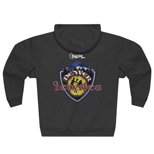 Denver Iconics NPL Team - Unisex Zip Up Hoodie 80% cotton extra plush (can add name left chest)