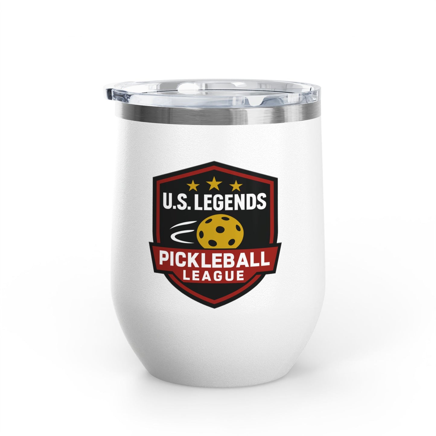 The Del Rays/US Legends Pickleball 2- sided logo Wine Tumbler, 12oz