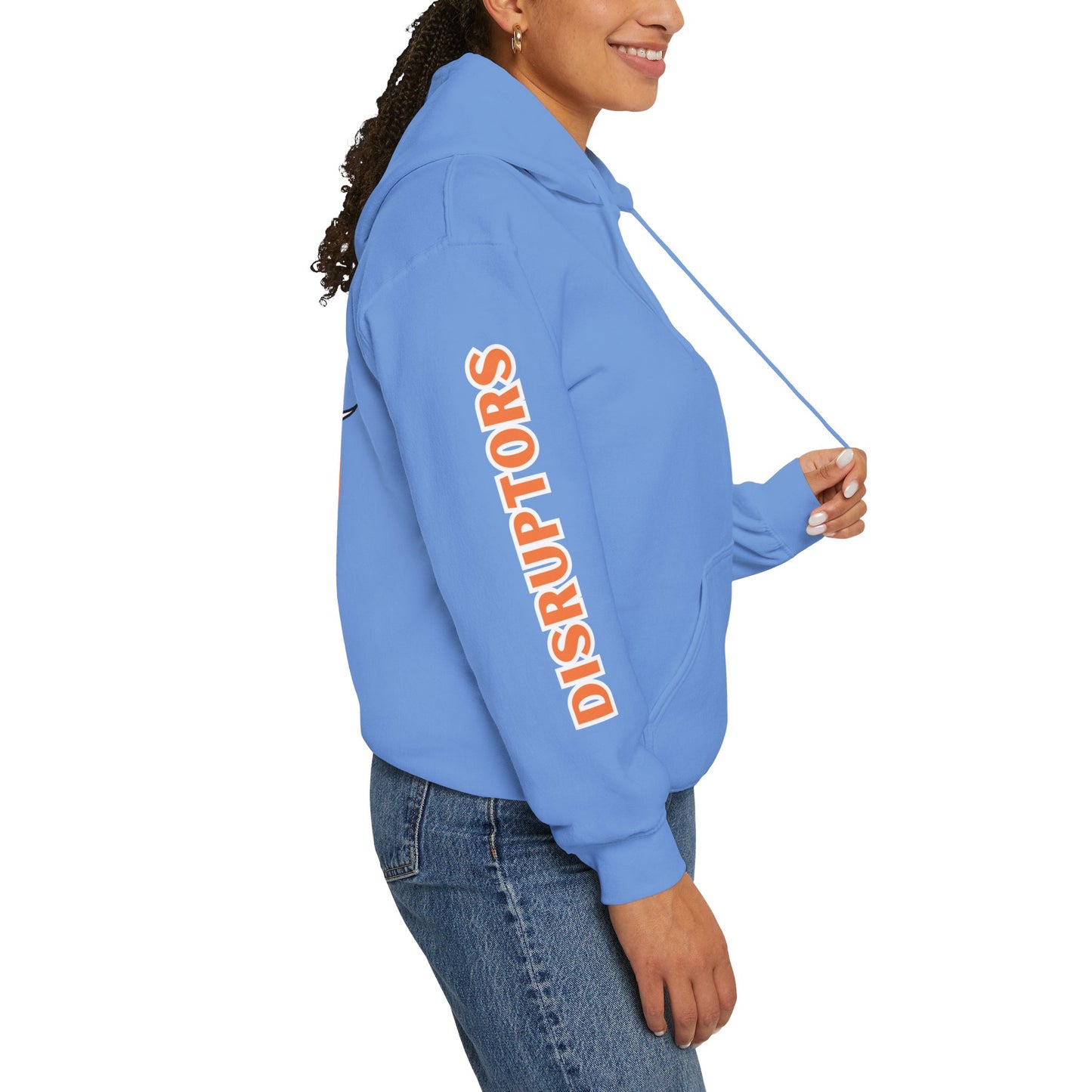 Detroit Disruptors Unisex Hoodie - Customize Sleeve or Back w/ Name - 50% cotton/poly (add in instructions)
