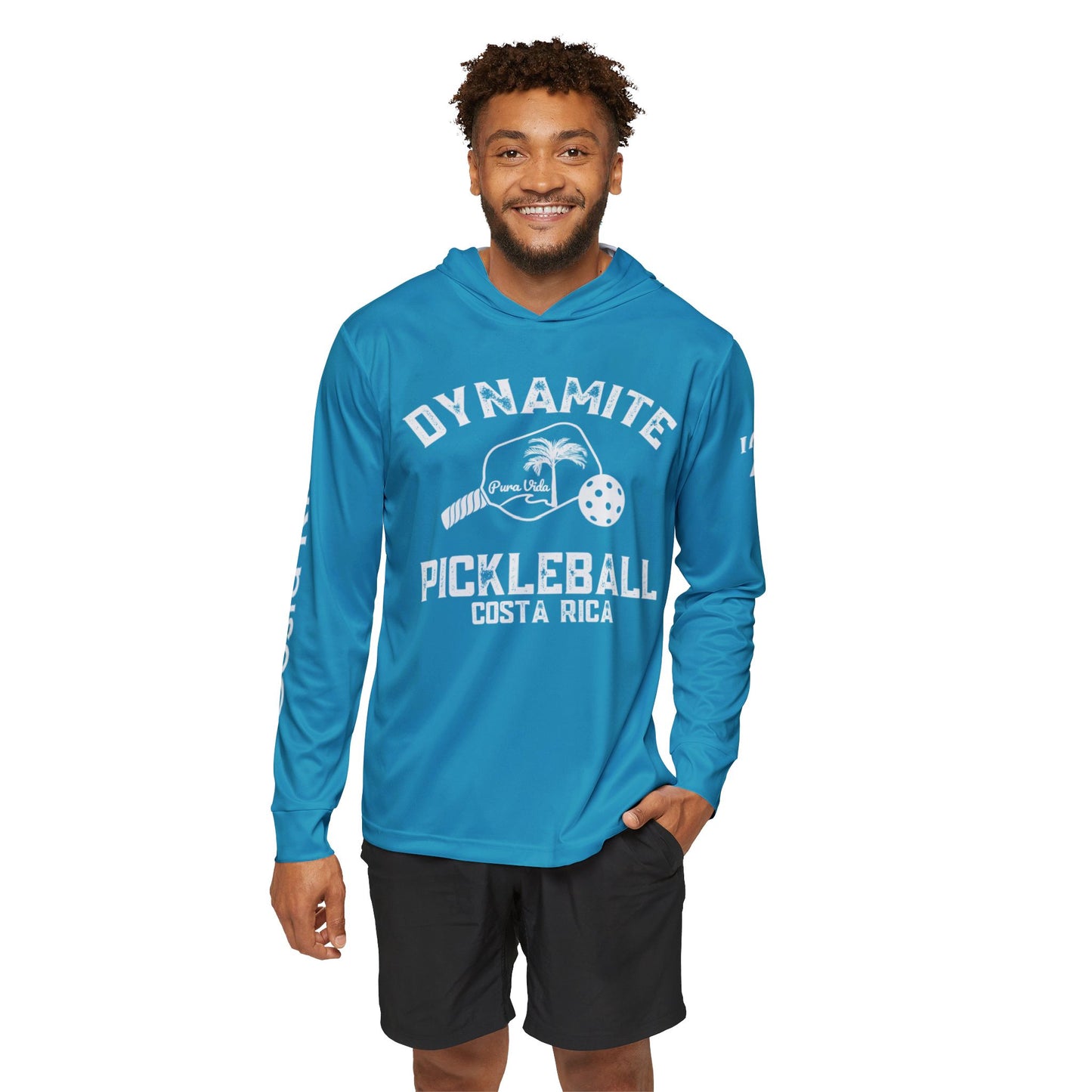 Pura Vida Dynamite Pickleball Unisex Moisture Wicking Sports Hoodie SPF 50 - custom,I’ve sleeves and back