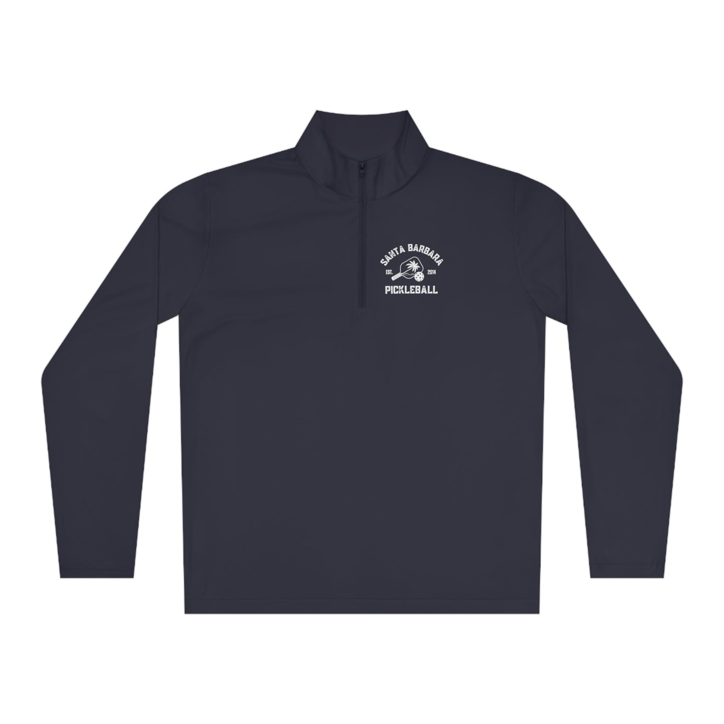 Santa Barbara Pickleball BLACK & WHITE LOGO - Unisex Quarter-Zip Pullover