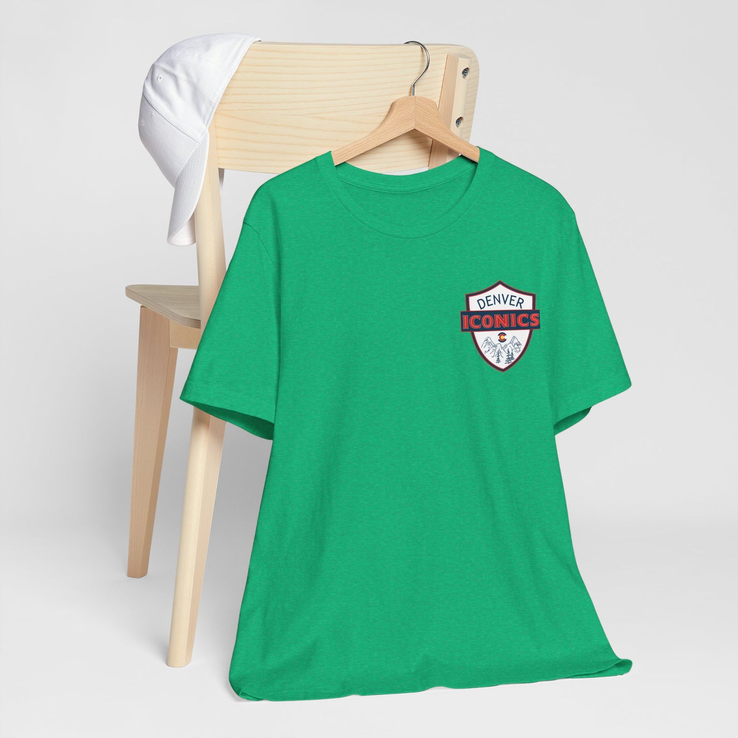 Denver Iconics Unisex Jersey Short Sleeve Tee - 100% cotton Bella Canvas - add name to back