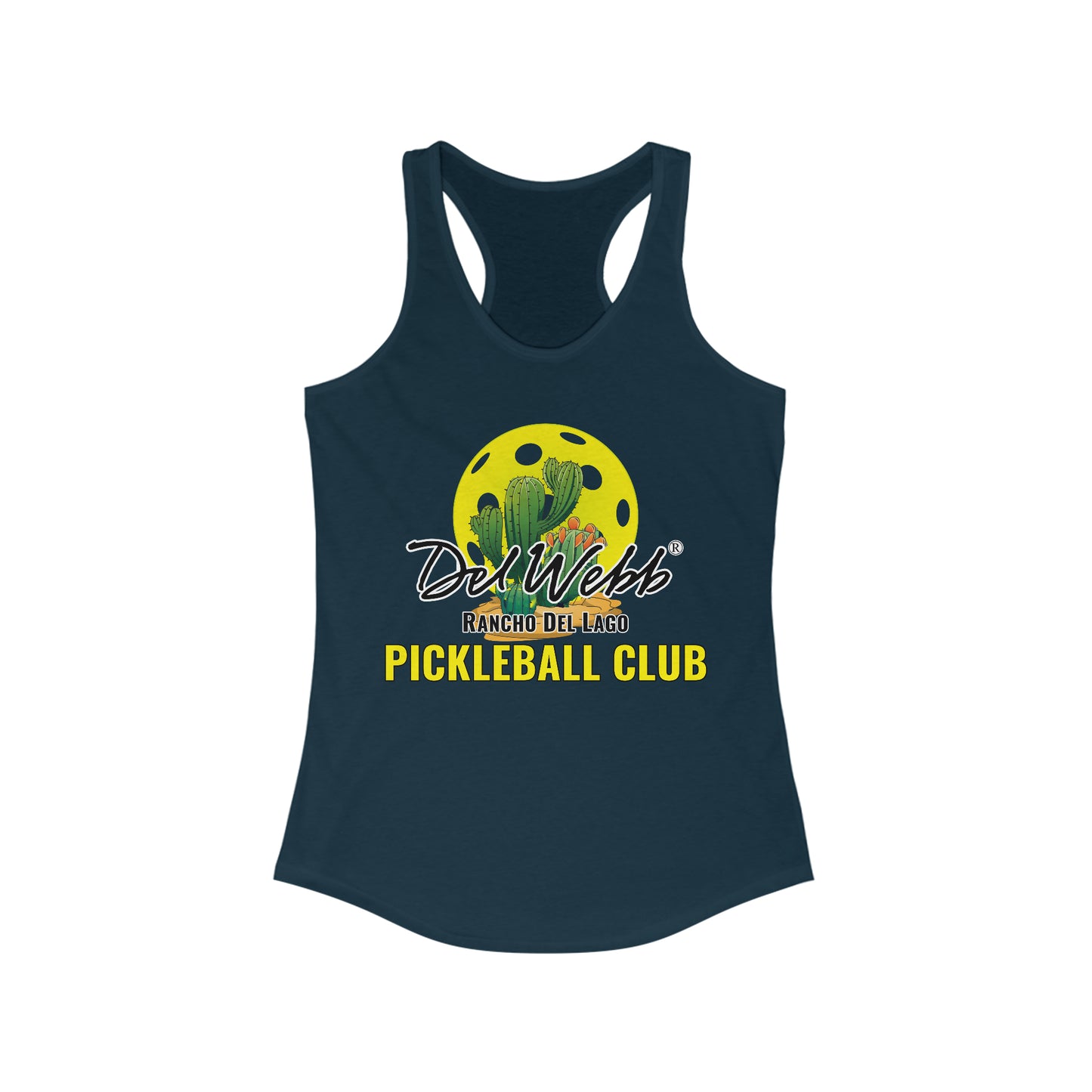 Del Webb Tank - can personalize back- Women's Ideal Racerback Tank