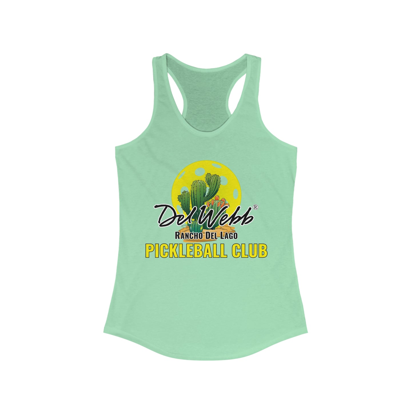 Del Webb Tank - can personalize back- Women's Ideal Racerback Tank