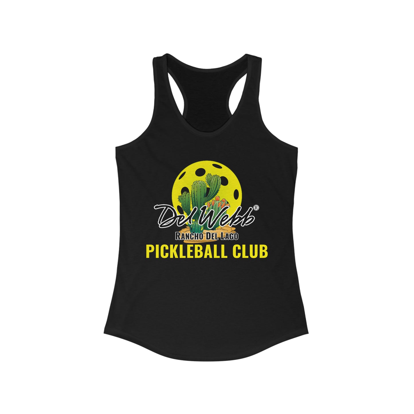 Del Webb Tank - can personalize back- Women's Ideal Racerback Tank