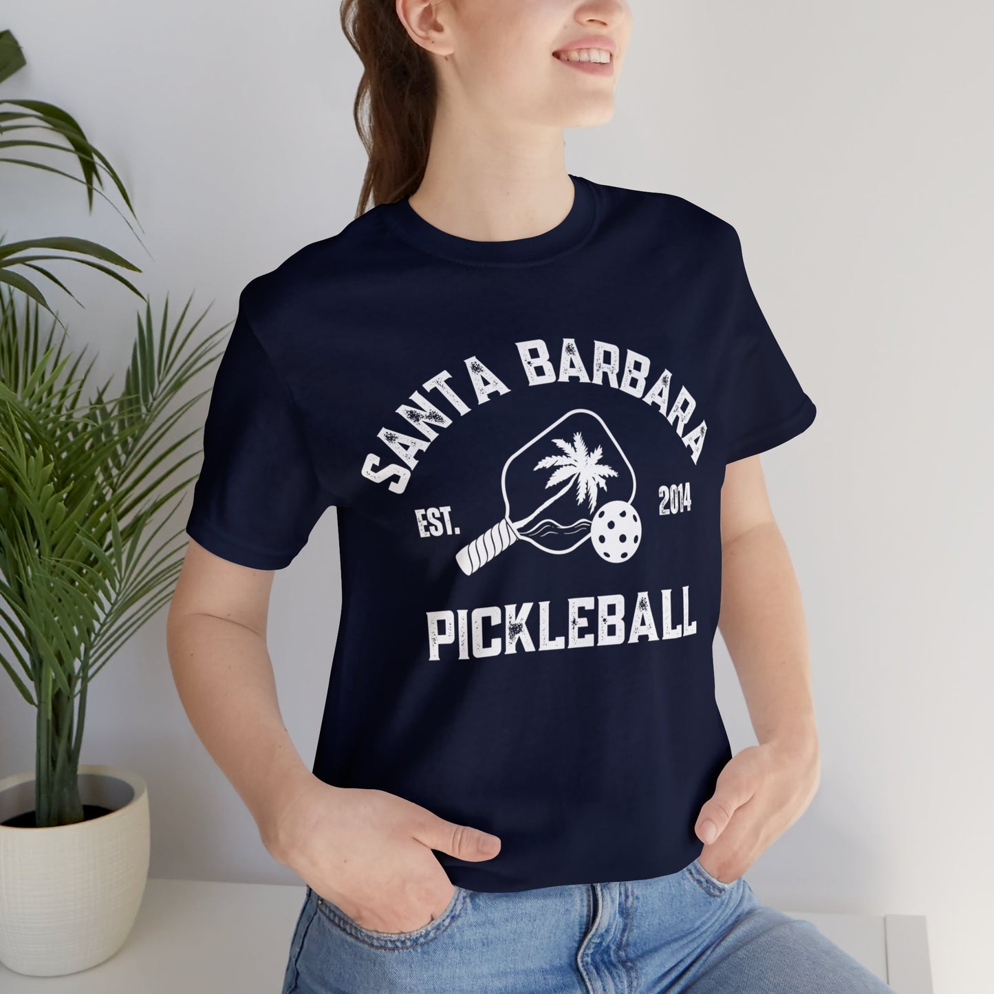 Santa Barbara Pickleball original - 2 day - Unisex 100% airline cotton Jersey Short Sleeve Tee