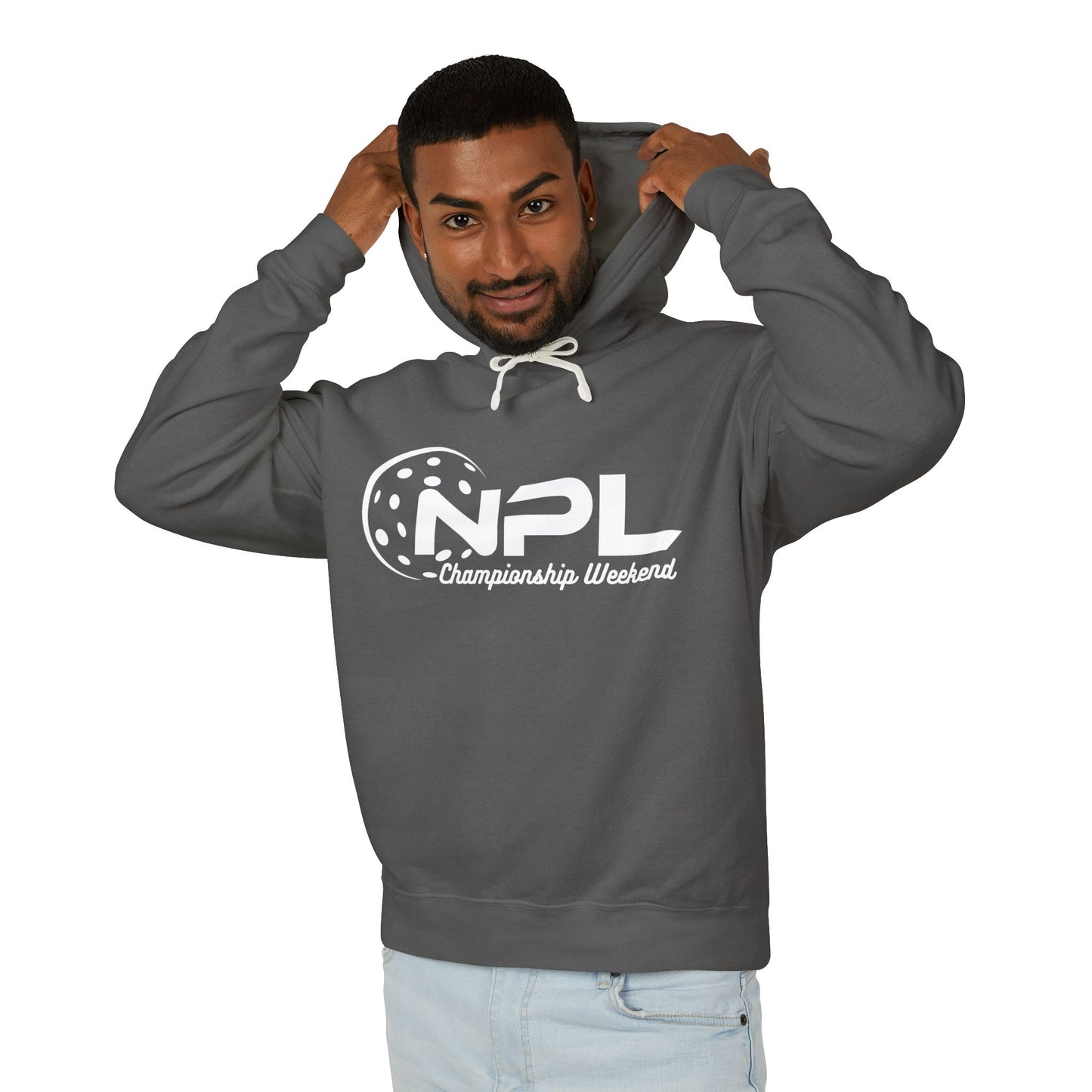 NPL Championship Weekend -Garment Dyed Unisex Lightweight Hoodie - Customize back