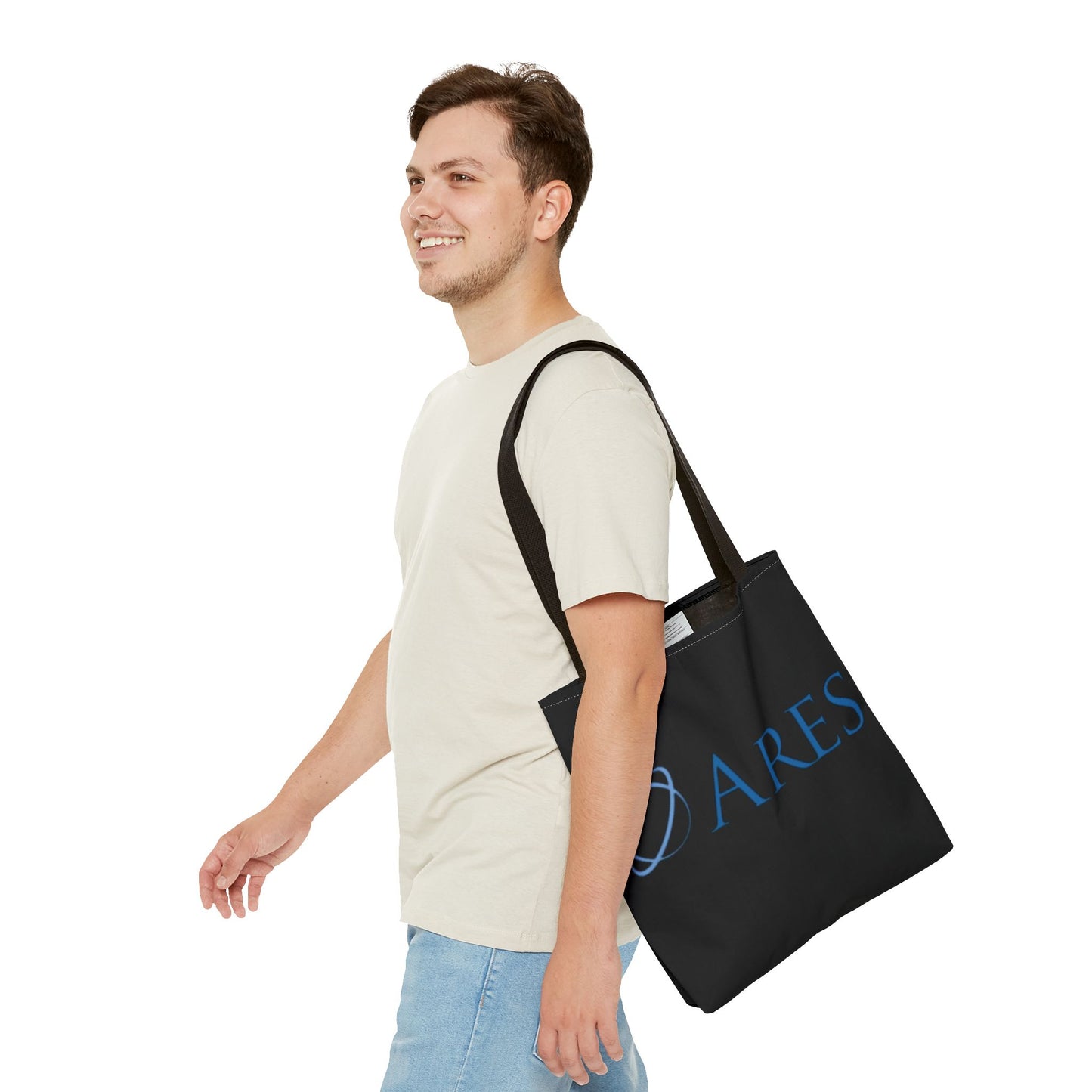 Ares Logo Tote Bag - Stylish Black Carryall for Everyday Use
