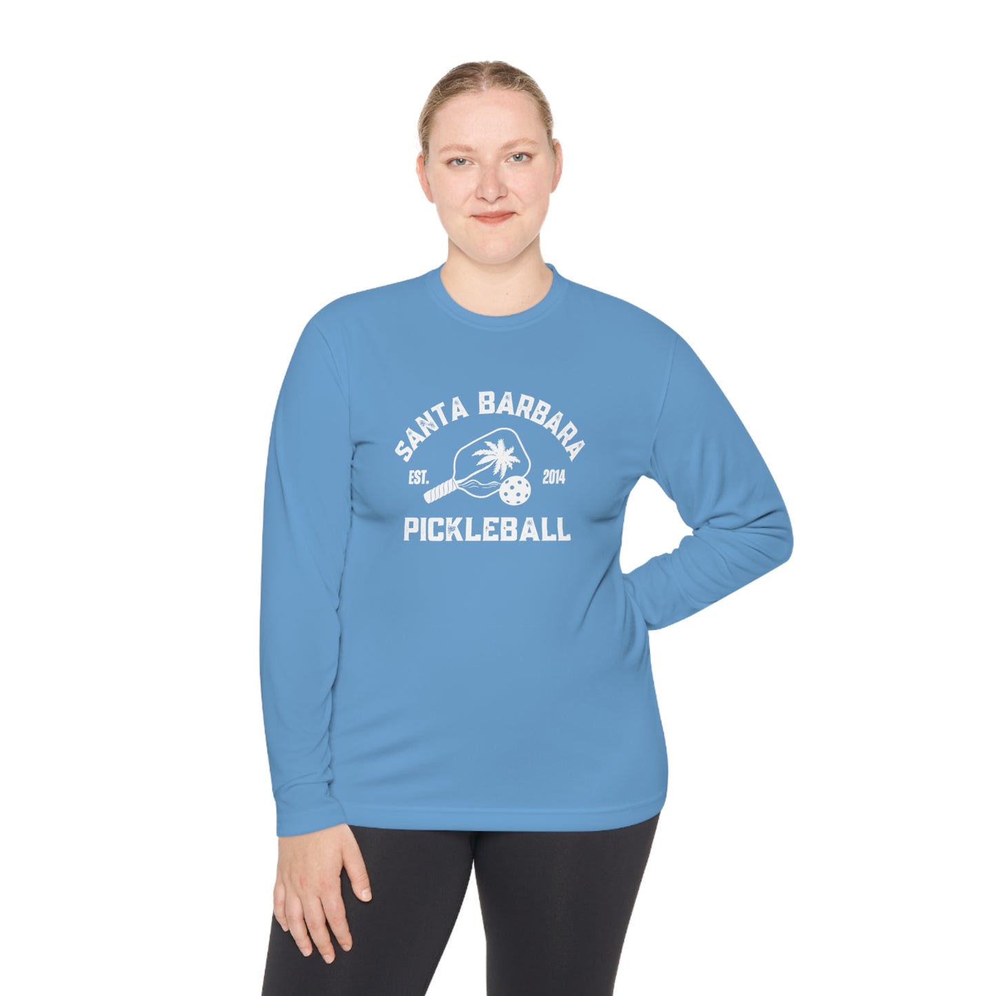 Santa Barbara Pickleball - Unisex Moisture Wicking SPF 40, Lightweight Long Sleeve Tee