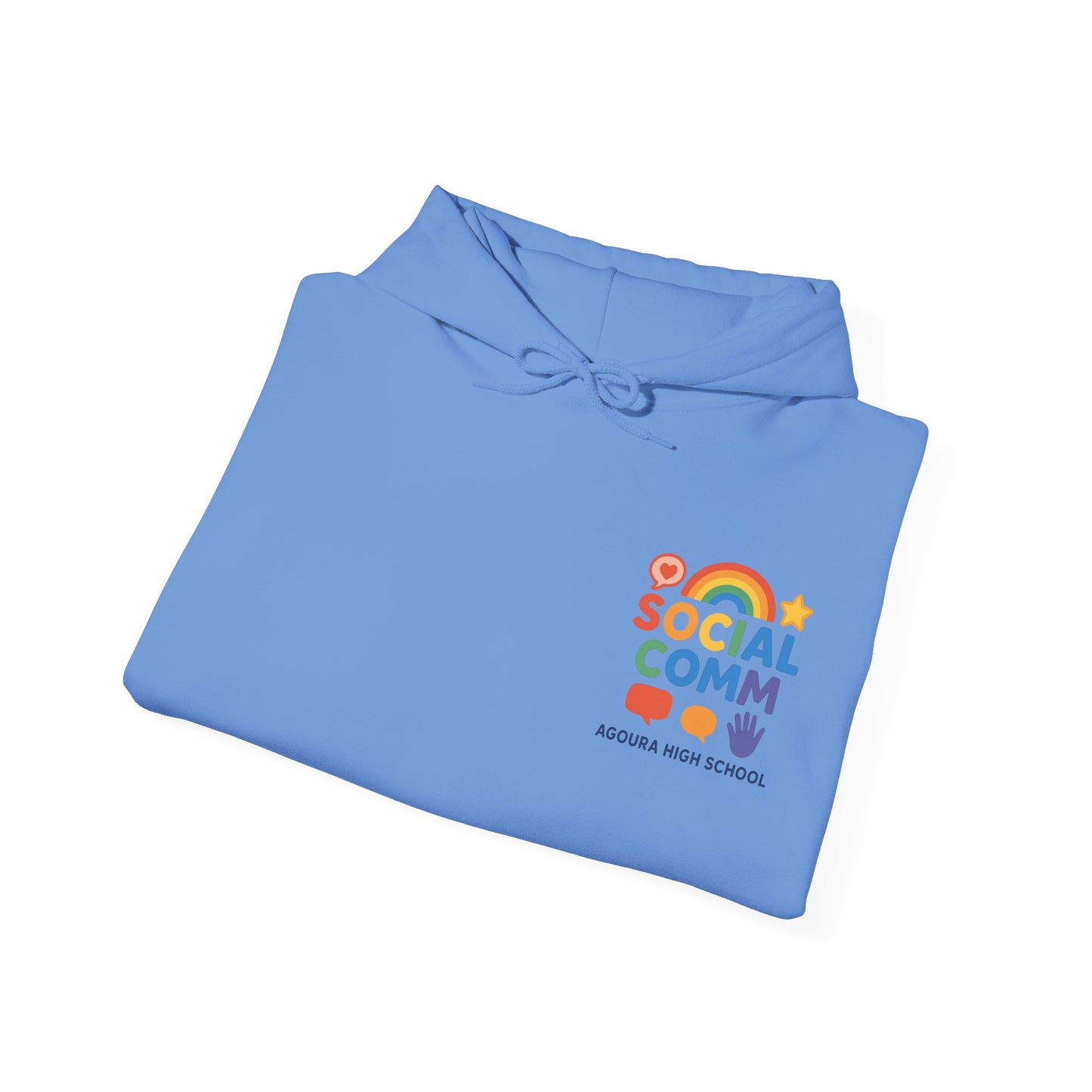 SOCIAL COMM Unisex Hoodies 50/50 blend Gilden 2 sided print