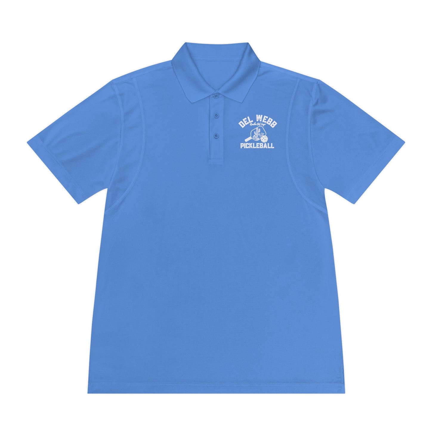 Del Webb Pickleball Men's Sport Polo Shirt. Can customize back