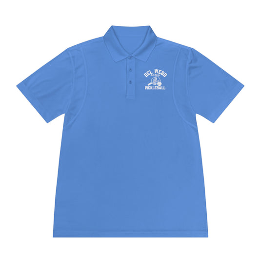 Del Webb Pickleball Men's Sport Polo Shirt. Can customize back