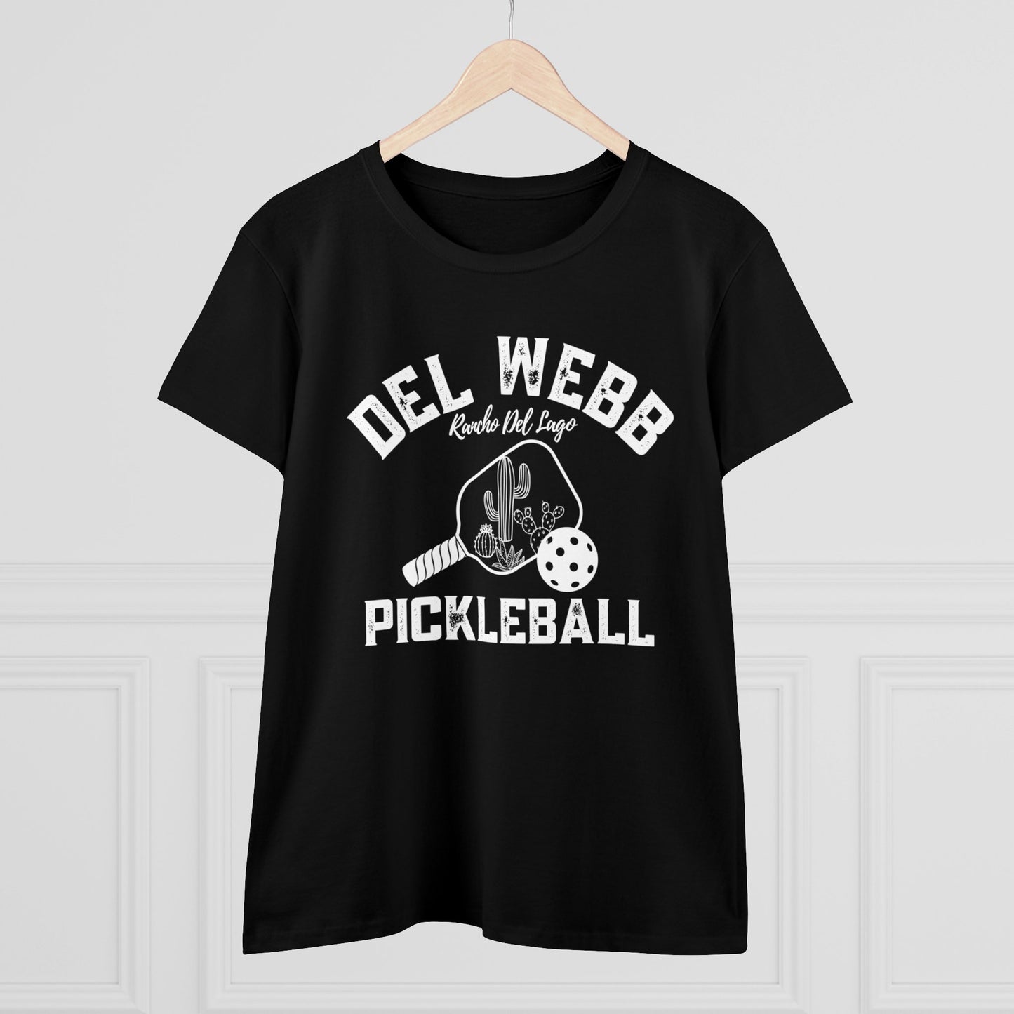 Del Webb Pickleball - Women's Midweight Cotton Tee