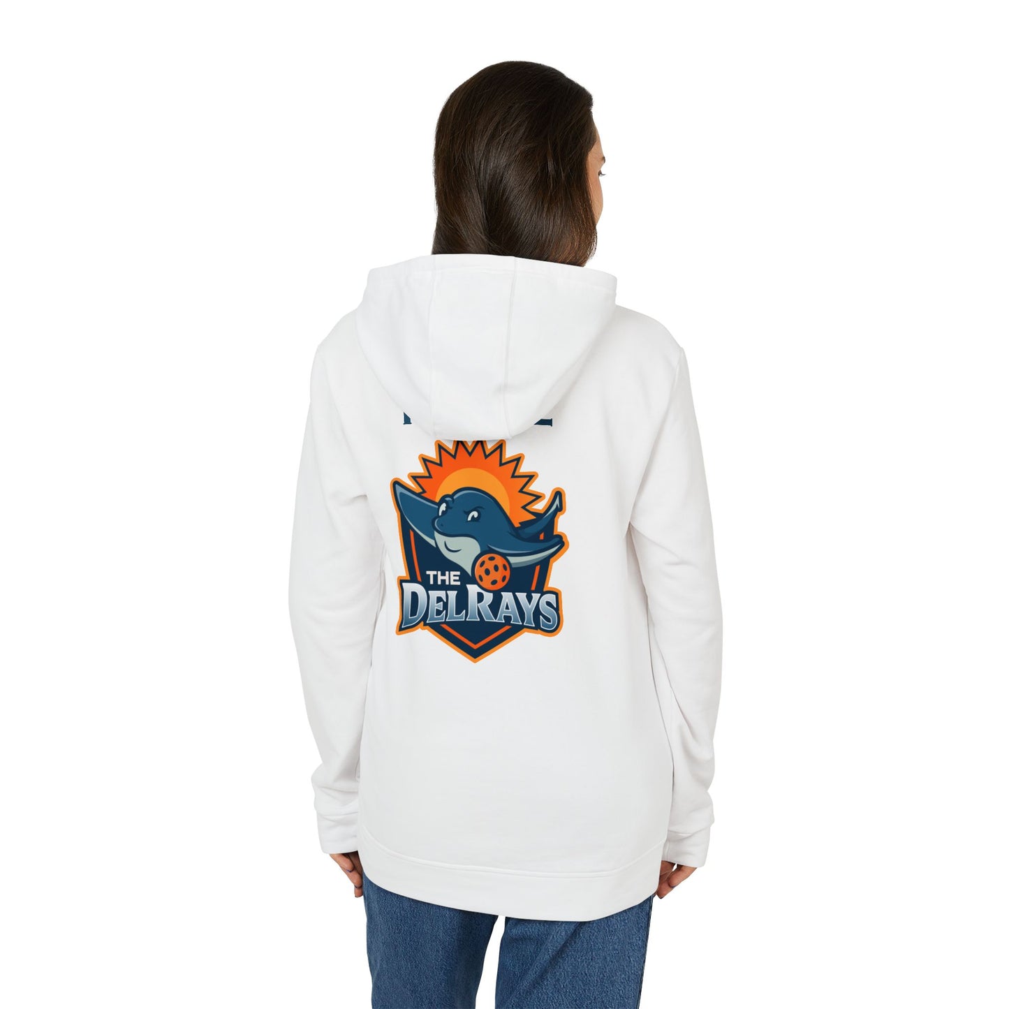 The Del Reys ADIDAS Unisex Fleece Hoodie 60% cotton/40% poly - add name