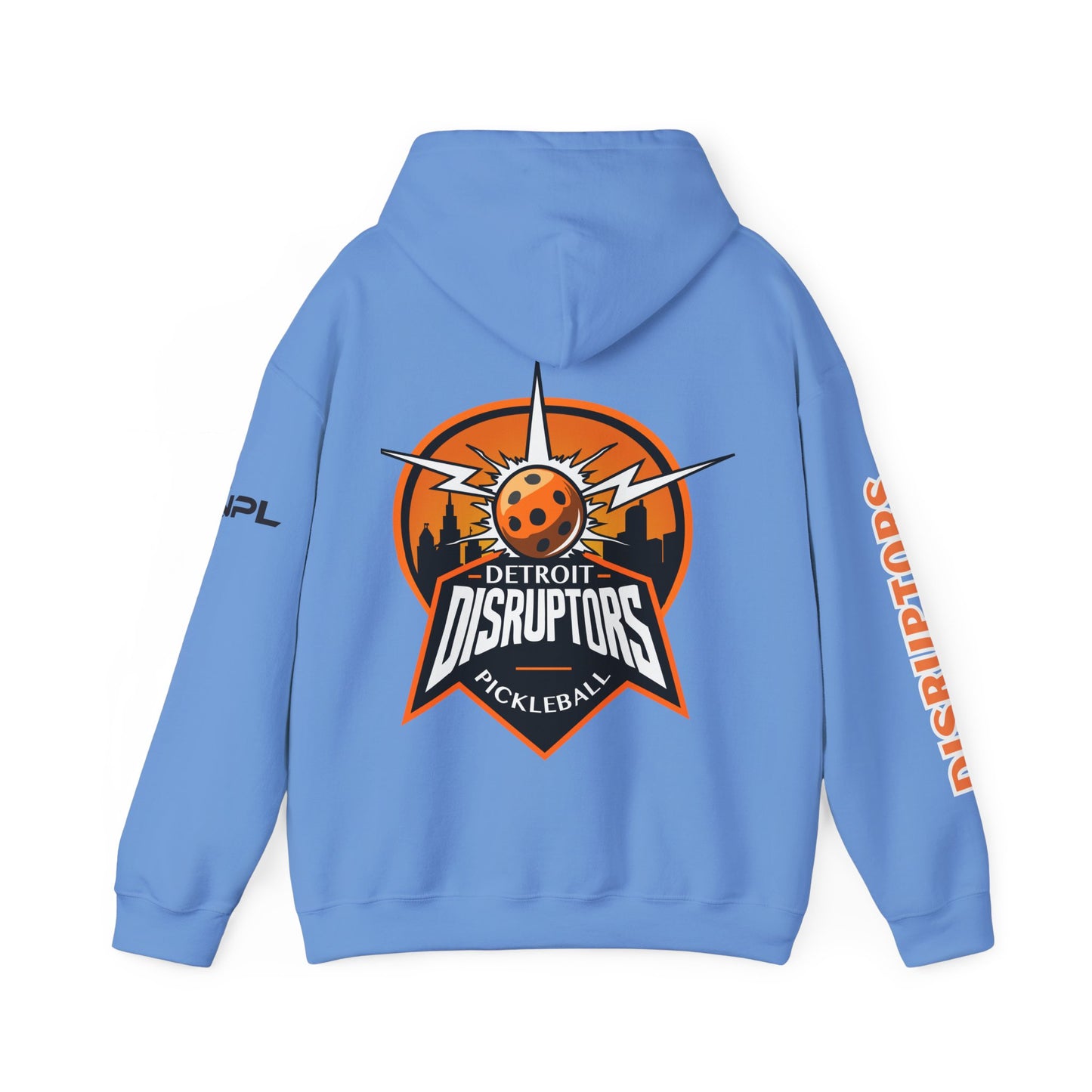 Detroit Disruptors Unisex Hoodie - Customize Sleeve or Back w/ Name - 50% cotton/poly (add in instructions)