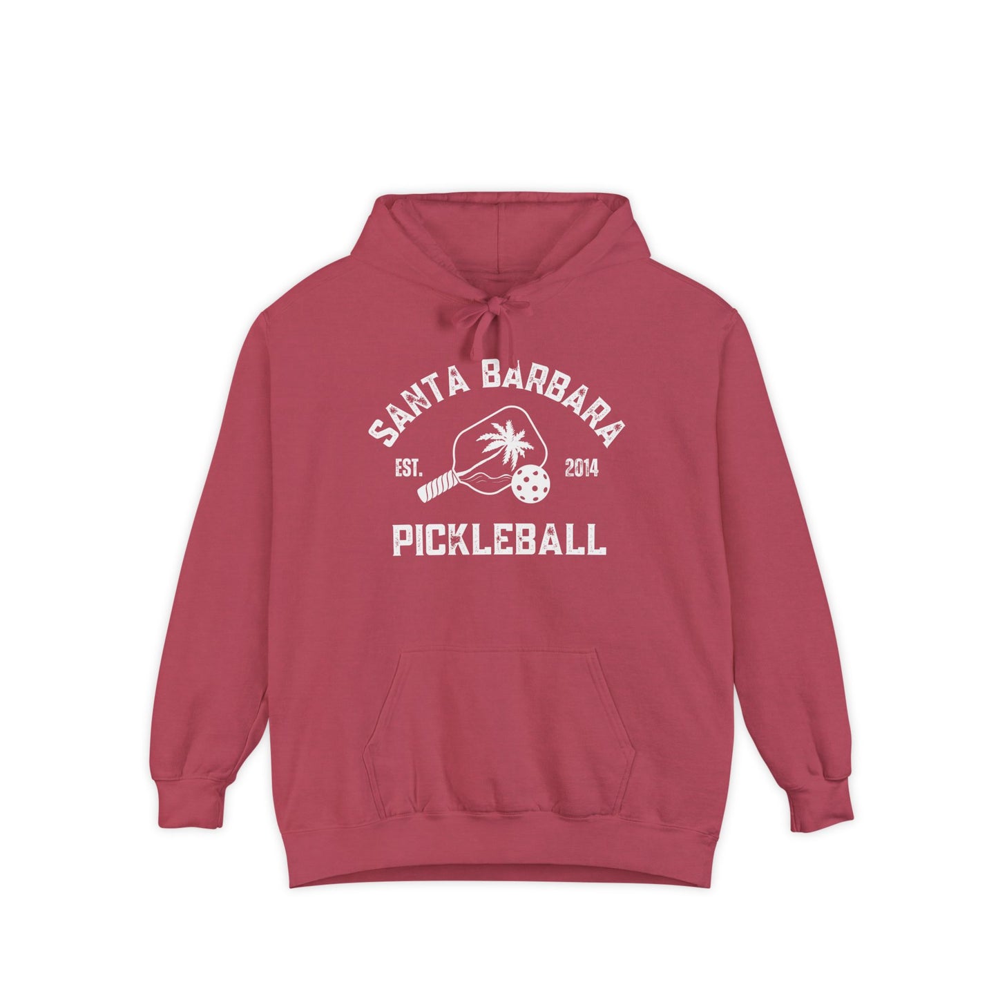 Adult Santa Barbara Pickleball Unisex Garment-Dyed Hoodie- can have name on back