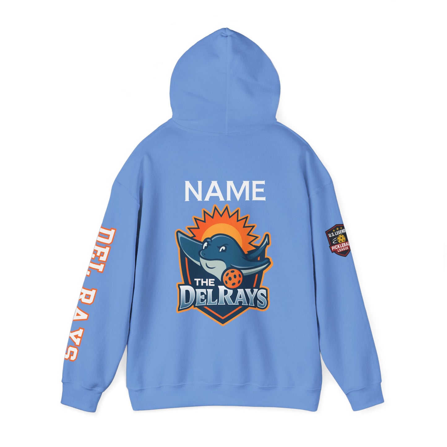 The Del Raysl Unisex Hoodie - Add name - optional US Legends logo sleeve