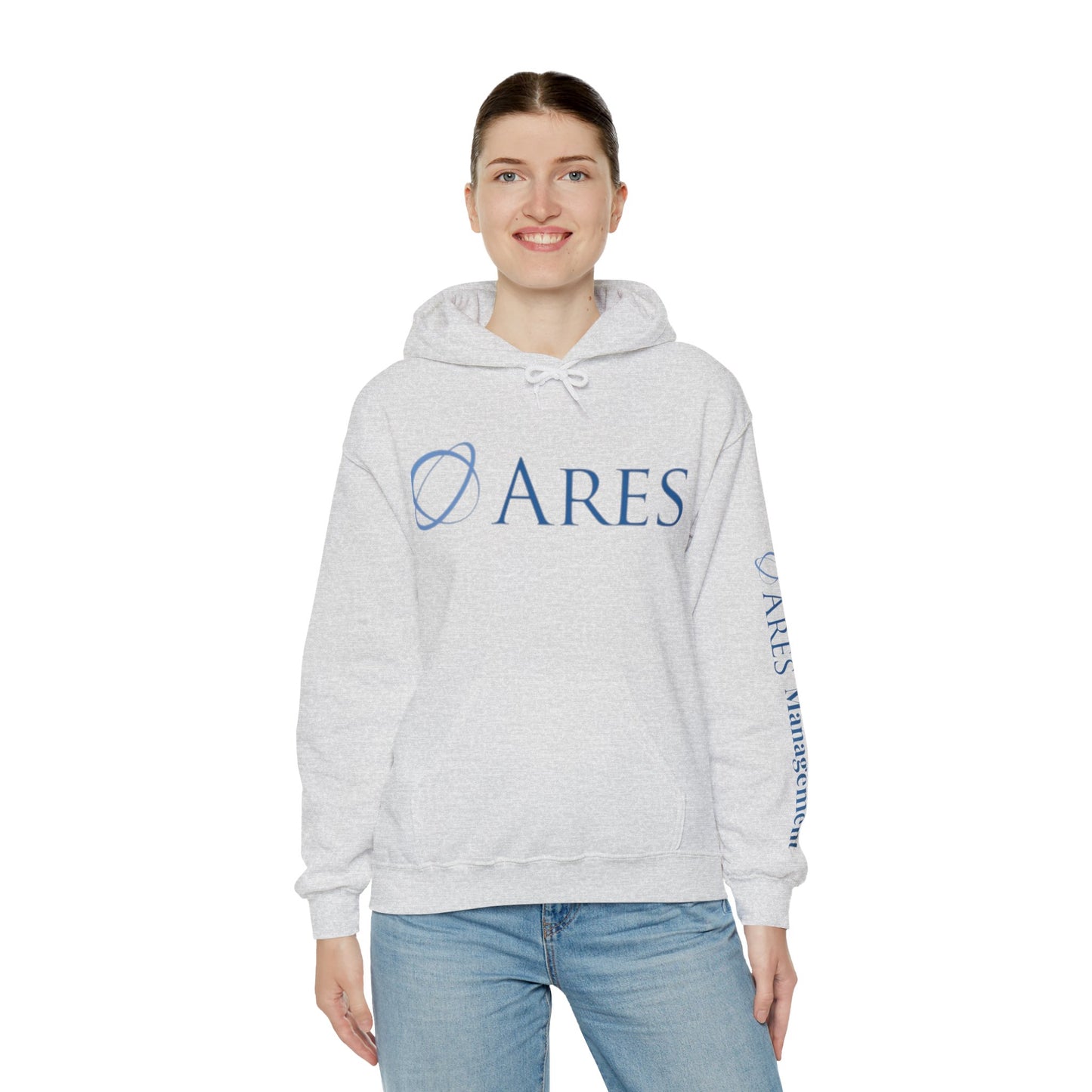 Ares Management Unisex 50/50 Hoodie - w/ sleeve logo