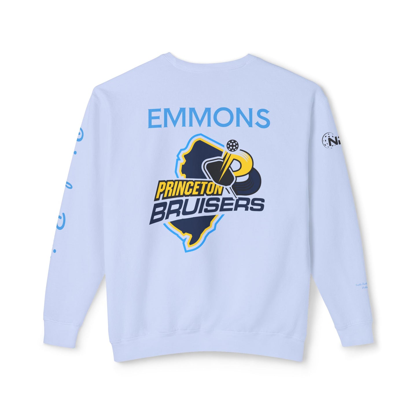 Princeton Bruisers Garment Dyed Customized Beach Crew. Customize back
