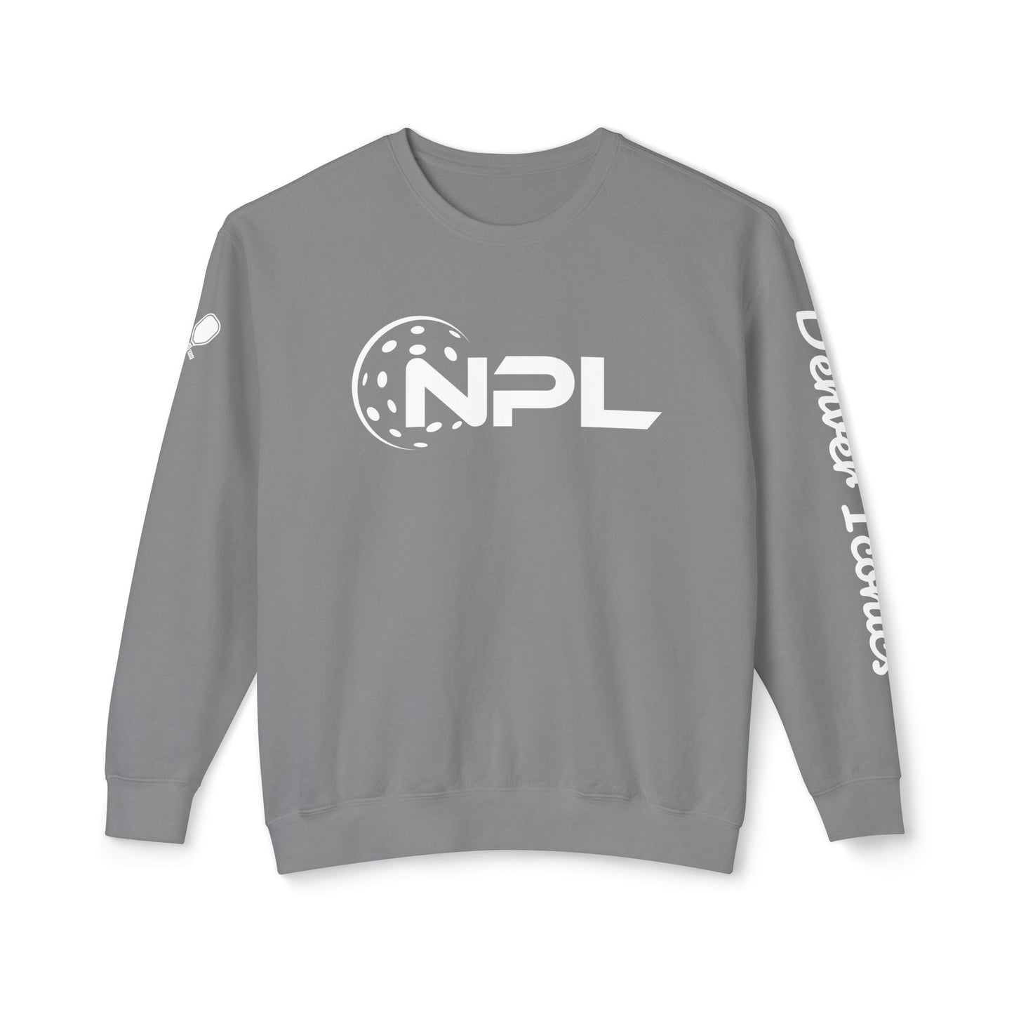 NPL Garment Dyed- Denver Iconics - Unisex 100% Cotton Lightweight Crew - Customize Sleeve w/ Name