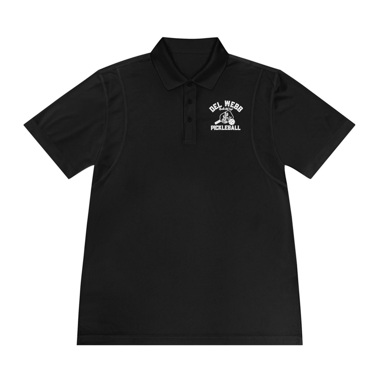 Del Webb Pickleball Men's Sport Polo Shirt. Can customize back