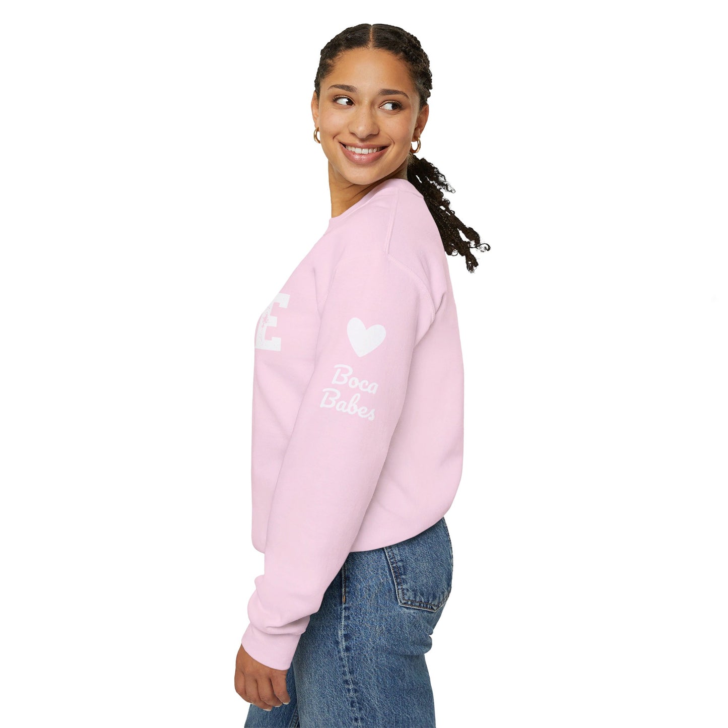 Boca Babes - 50/50 Plush - (heathered & solid colors) personalize sleeve and or back