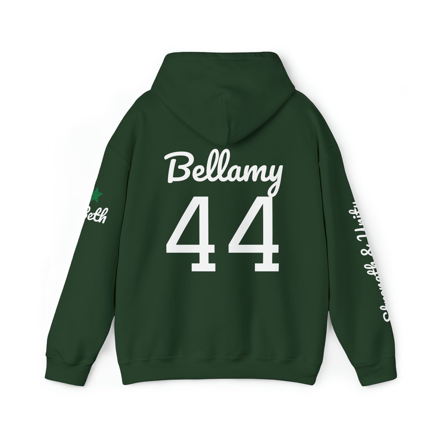 OKC Punishers Hoodie w/ Stars Green Letters - customize sleeve & back