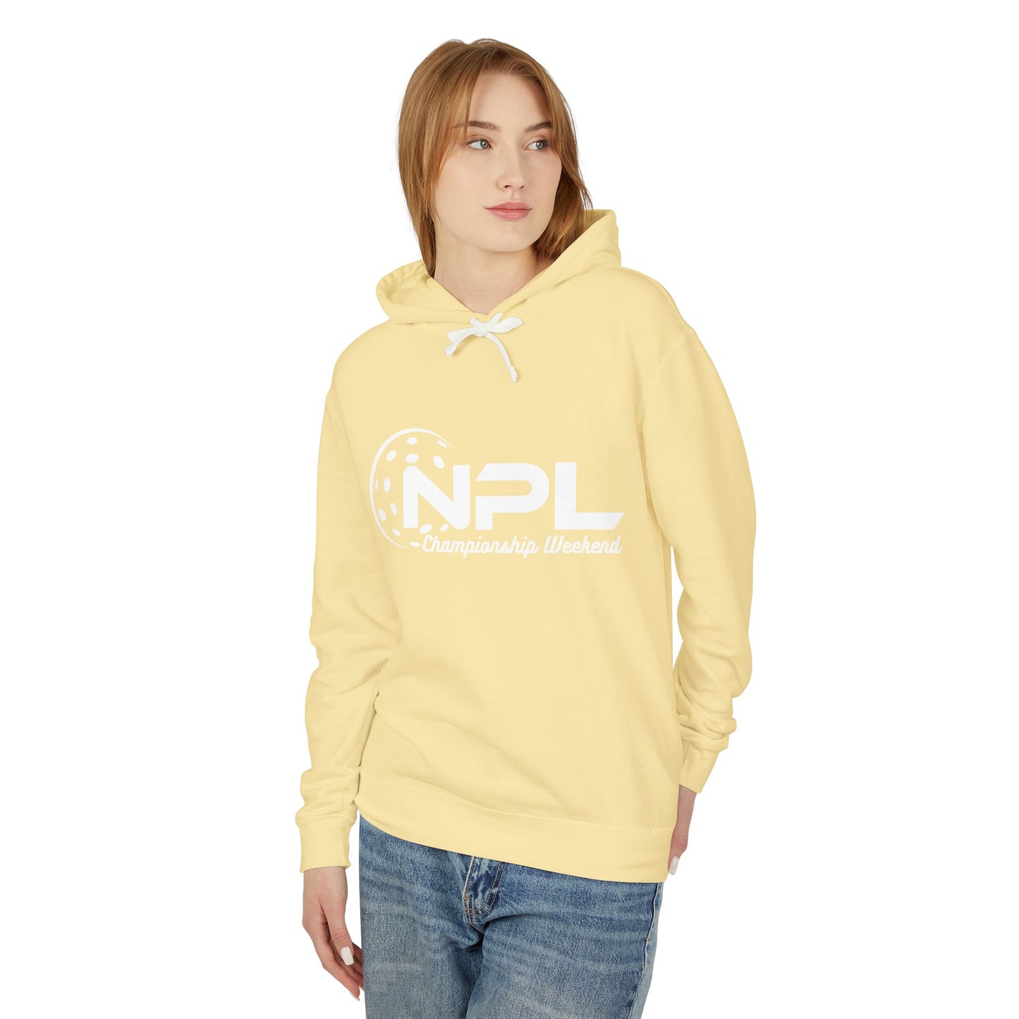 NPL Championship Weekend -Garment Dyed Unisex Lightweight Hoodie - Customize back