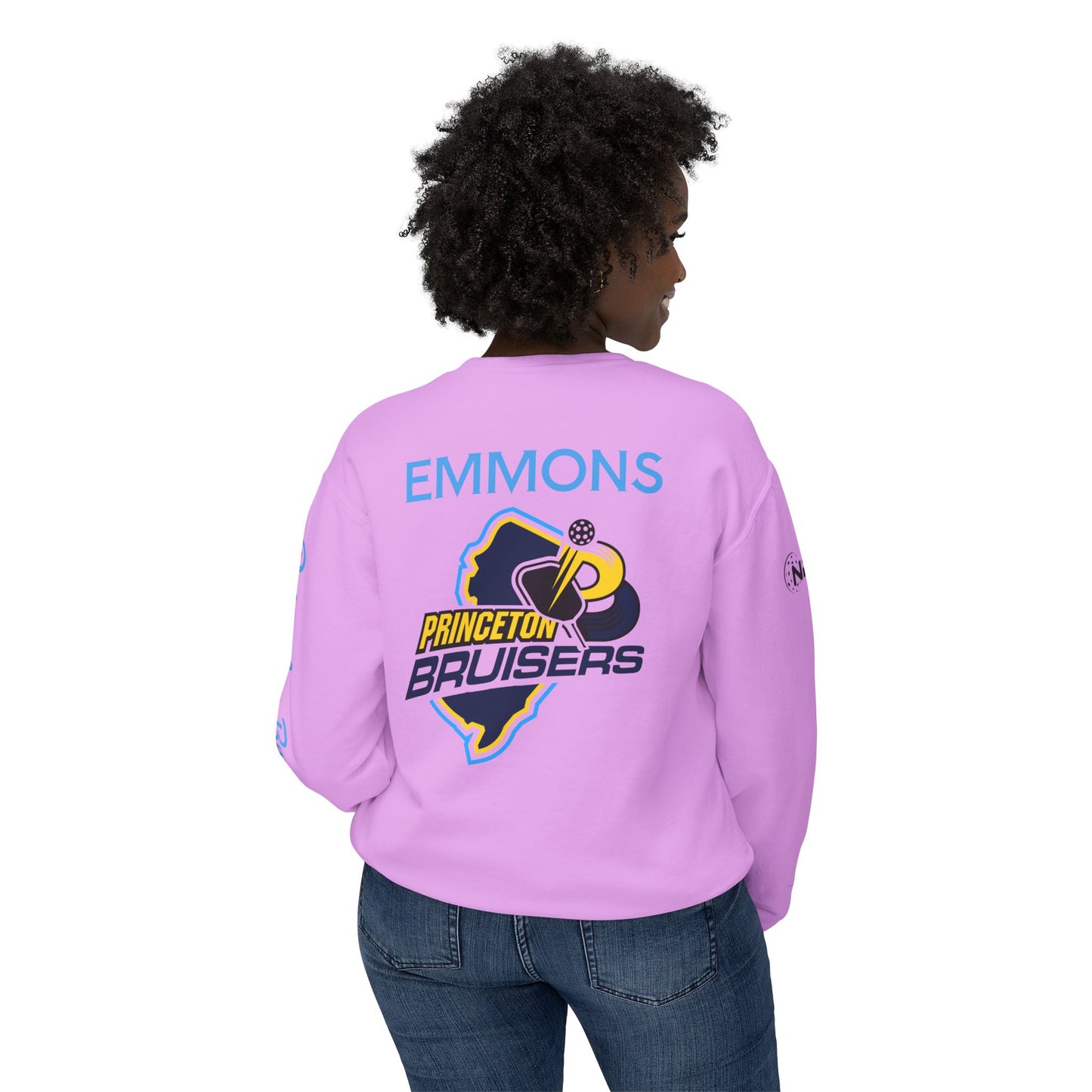 Princeton Bruisers Garment Dyed Customized Beach Crew. Customize back