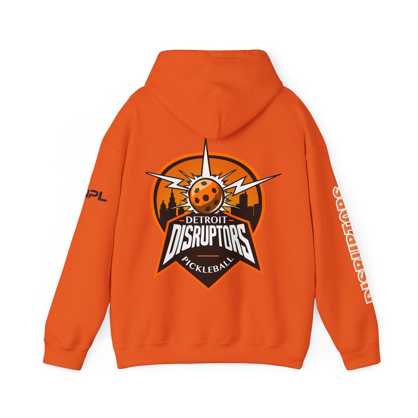 Detroit Disruptors Unisex Hoodie - Customize Sleeve or Back w/ Name - 50% cotton/poly (add in instructions)