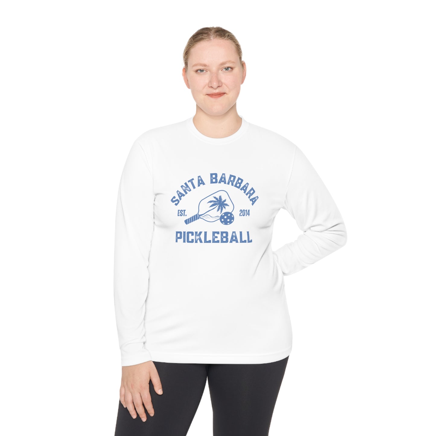 Santa Barbara Pickleball - Unisex Moisture Wicking SPF 40, Lightweight Long Sleeve Tee
