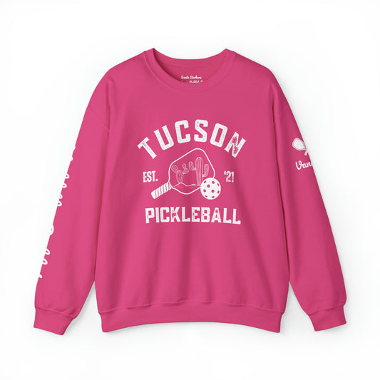 Hold the Pickle,Tucson Pickleball  - Crew. Customize sleeves where name is, add in notes