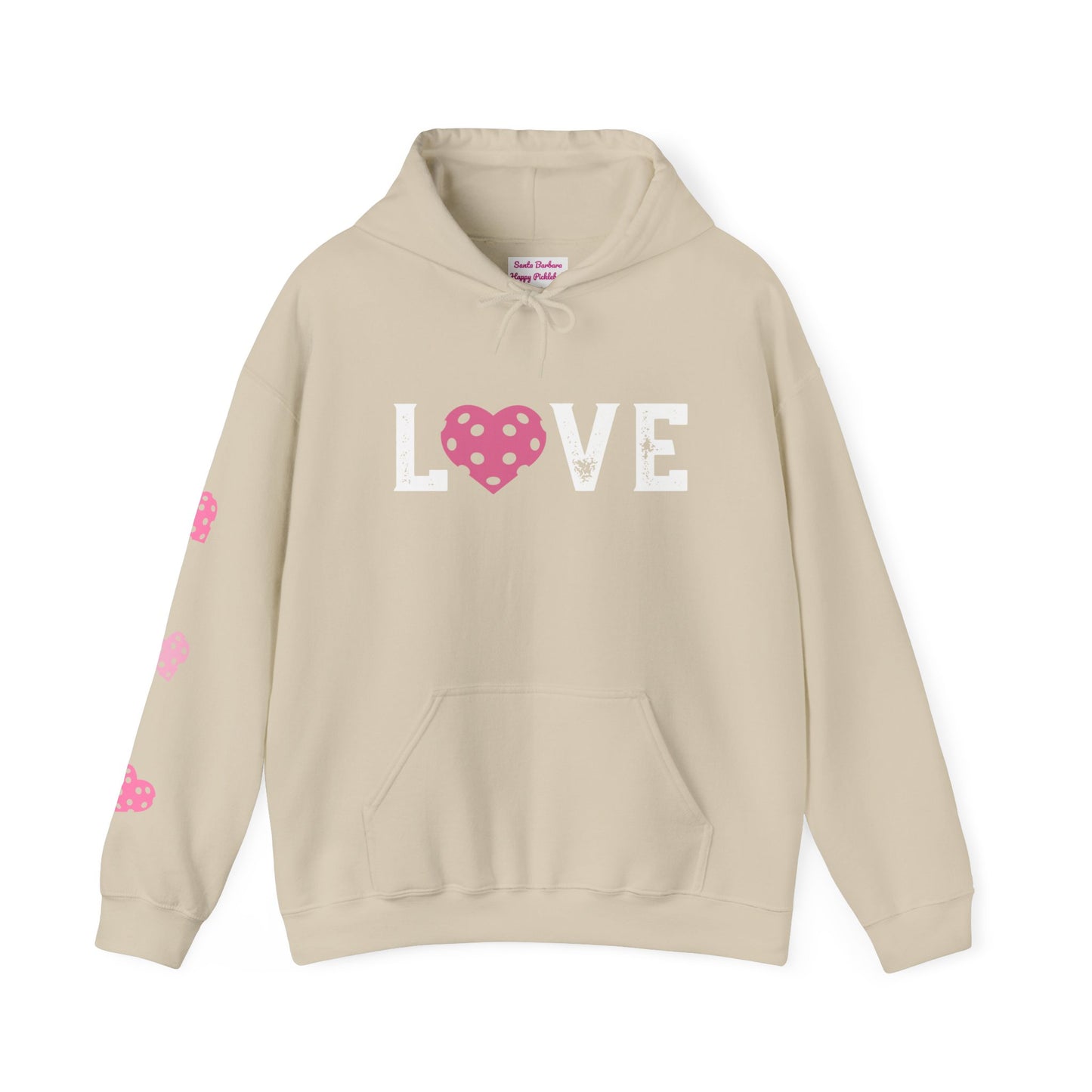 Pickleball LOVE Hoodie - can customize sleeves & back - add in notes