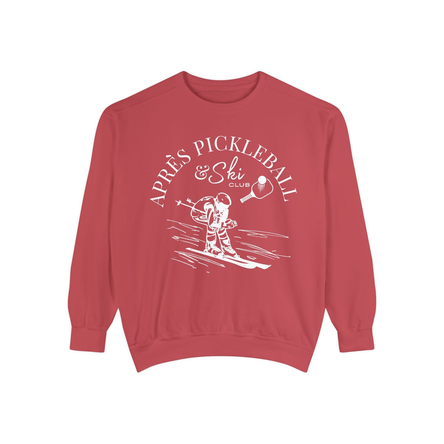 APRE’S PICKLEBALL & SKI Unisex Garment-Dyed CREW - medium weight