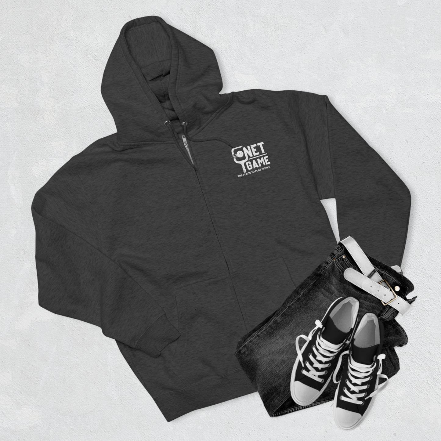 Net Game Zip Up - Unisex Premium Full Zip Hoodie