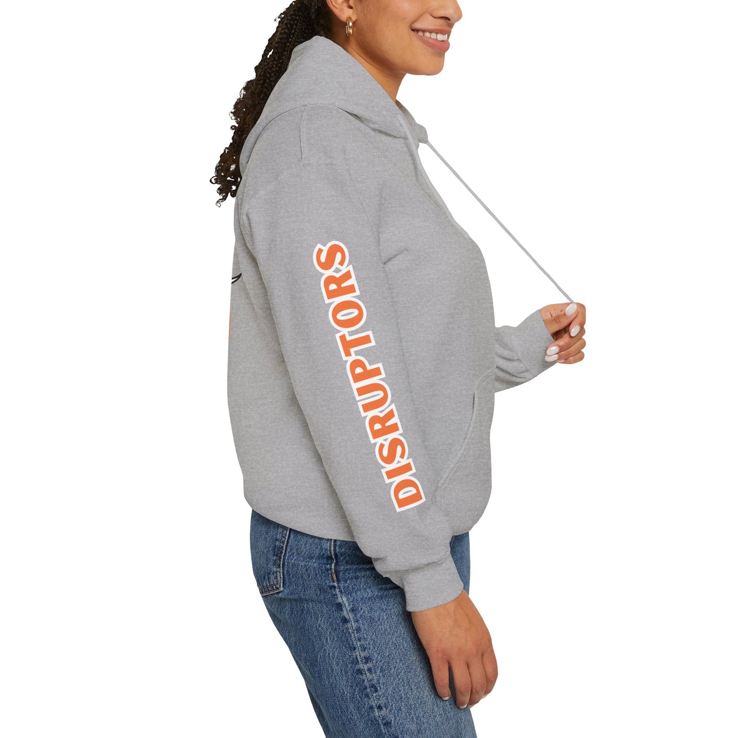 Detroit Disruptors Unisex Hoodie - Customize Sleeve or Back w/ Name - 50% cotton/poly (add in instructions)