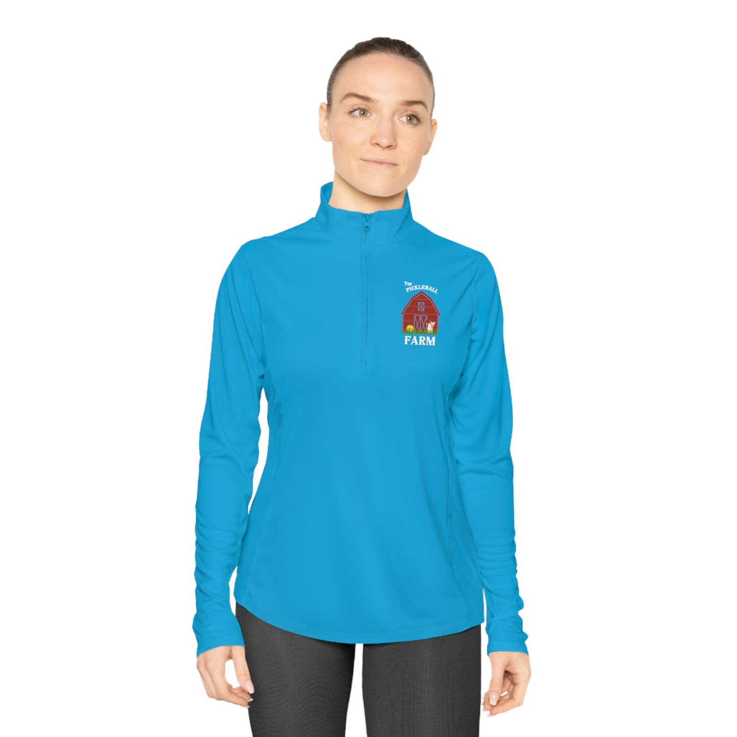 The Pickleball Farm Lynne - Ladies Quarter-Zip Pullover