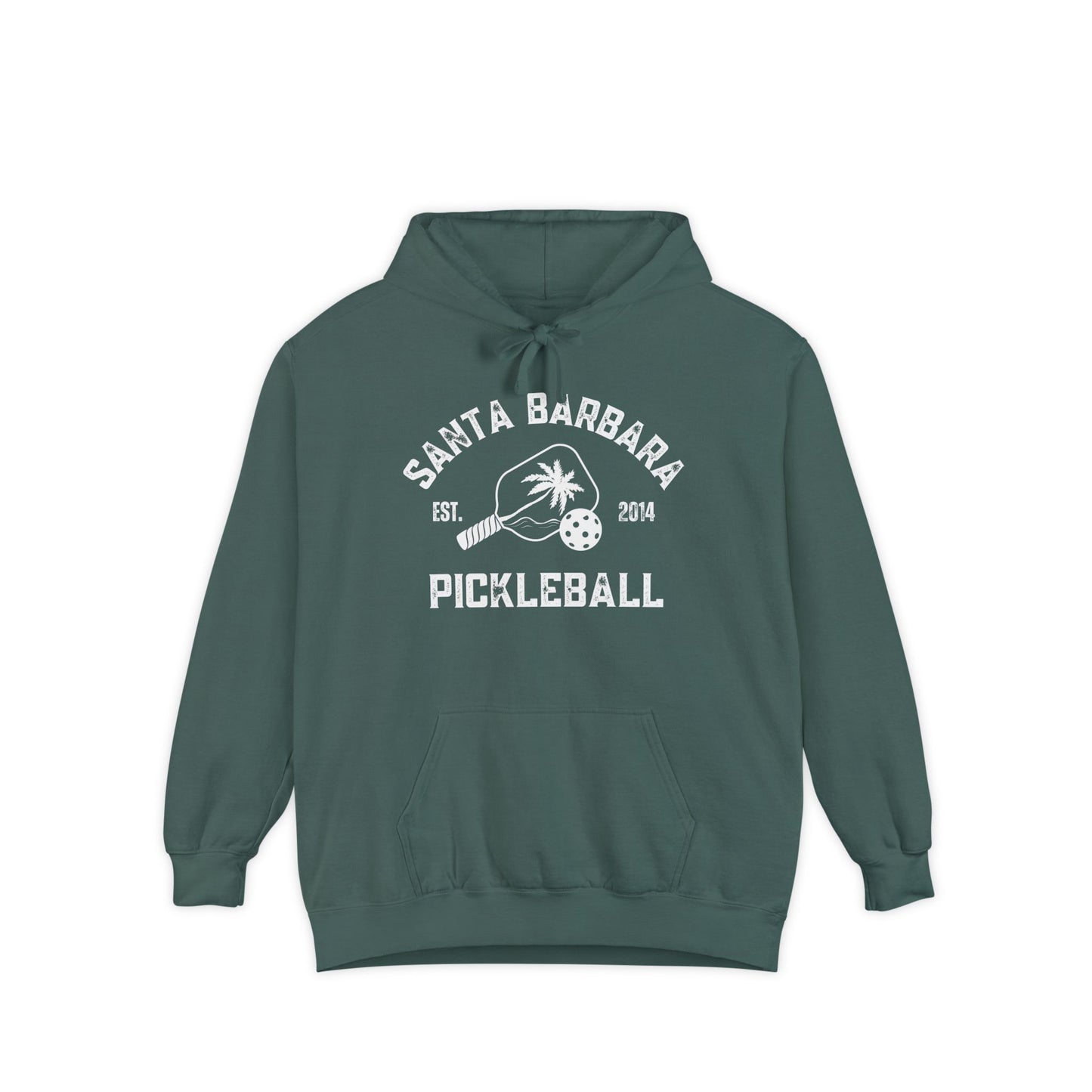 Adult Santa Barbara Pickleball Unisex Garment-Dyed Hoodie- can have name on back